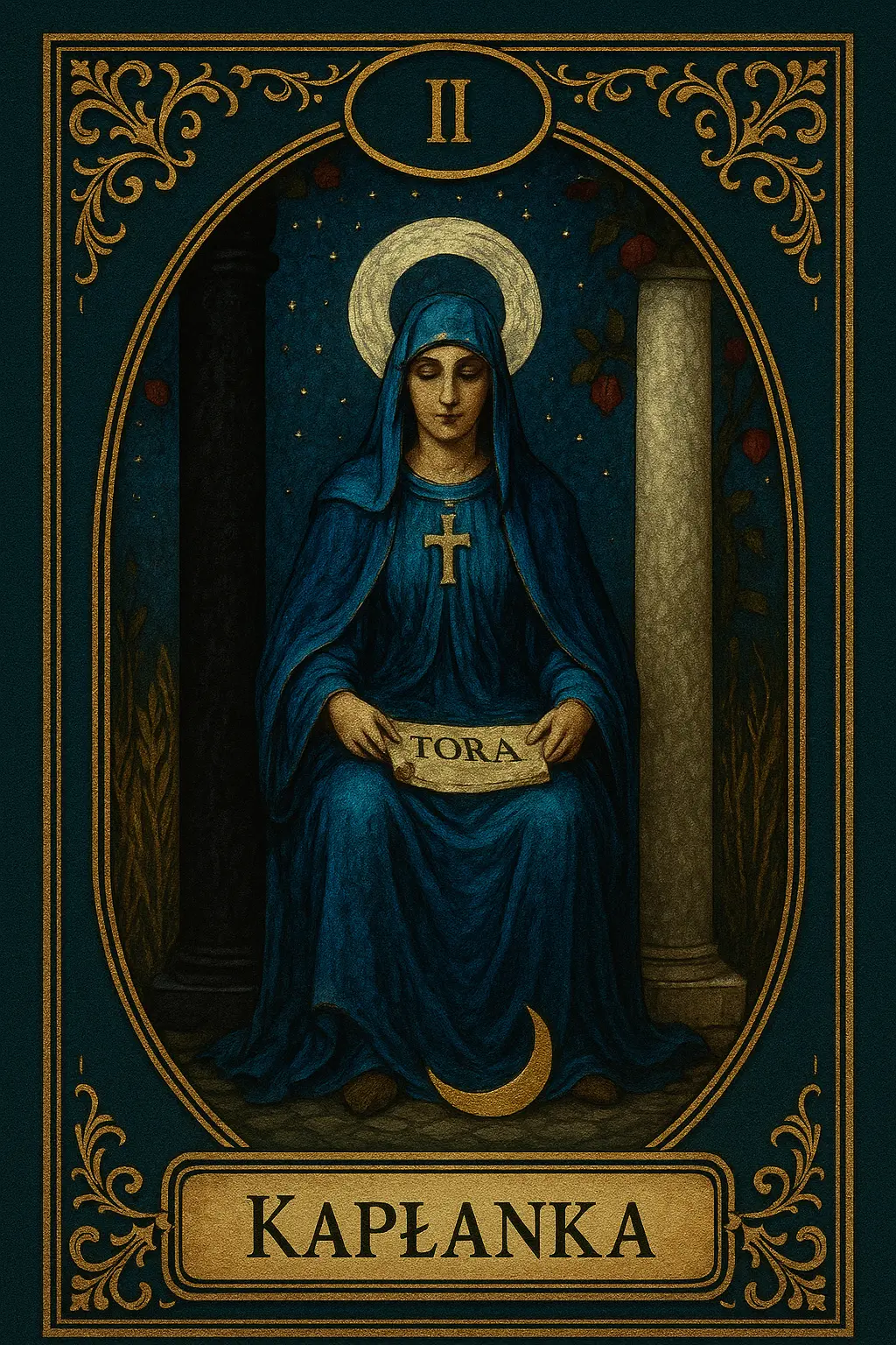 karta Kapłanka tarot symbolika — zasłona i mądrość w ciszy