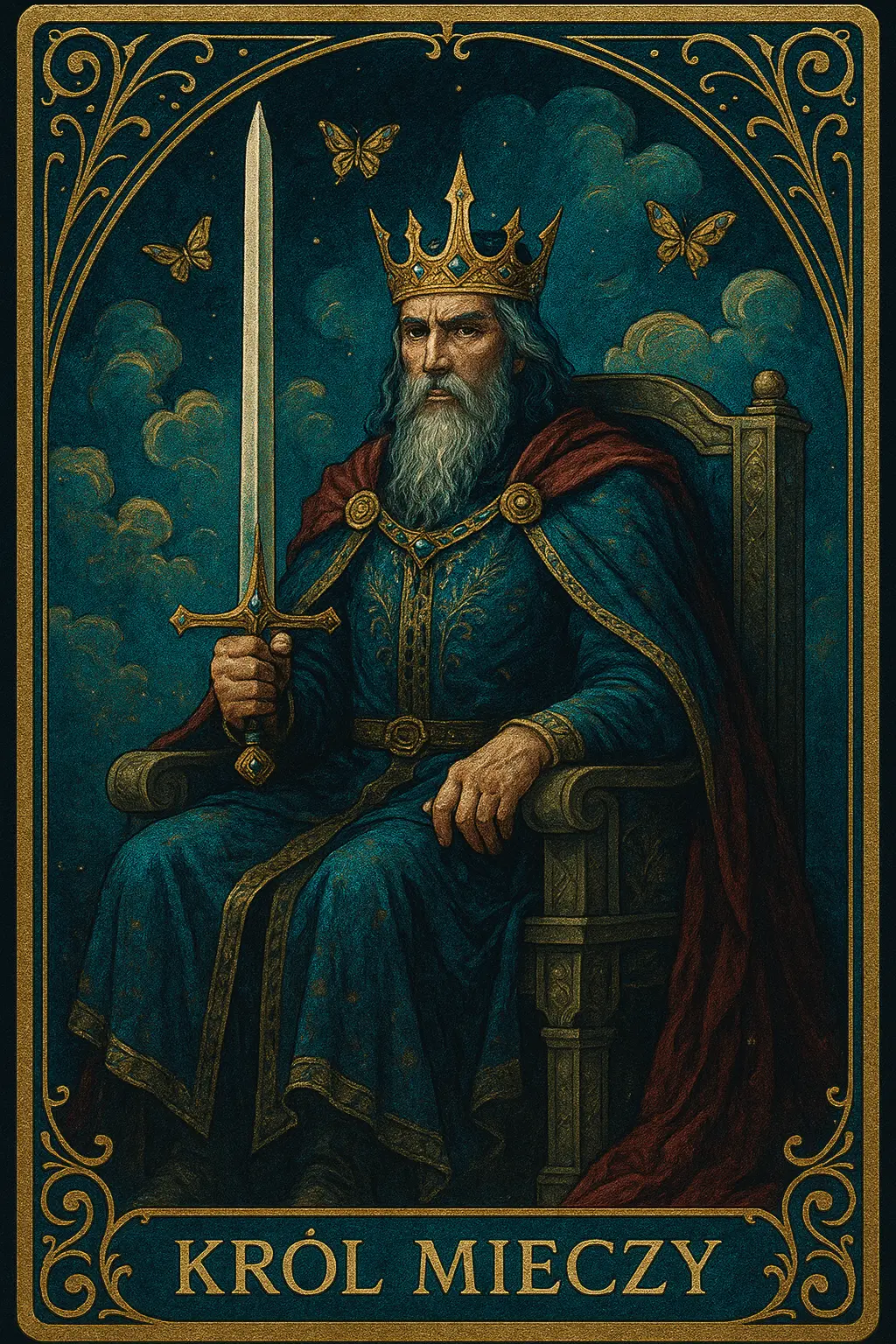 karta Król Mieczy tarot symbolika — intelektualne masterstwu i etyczny autorytet
