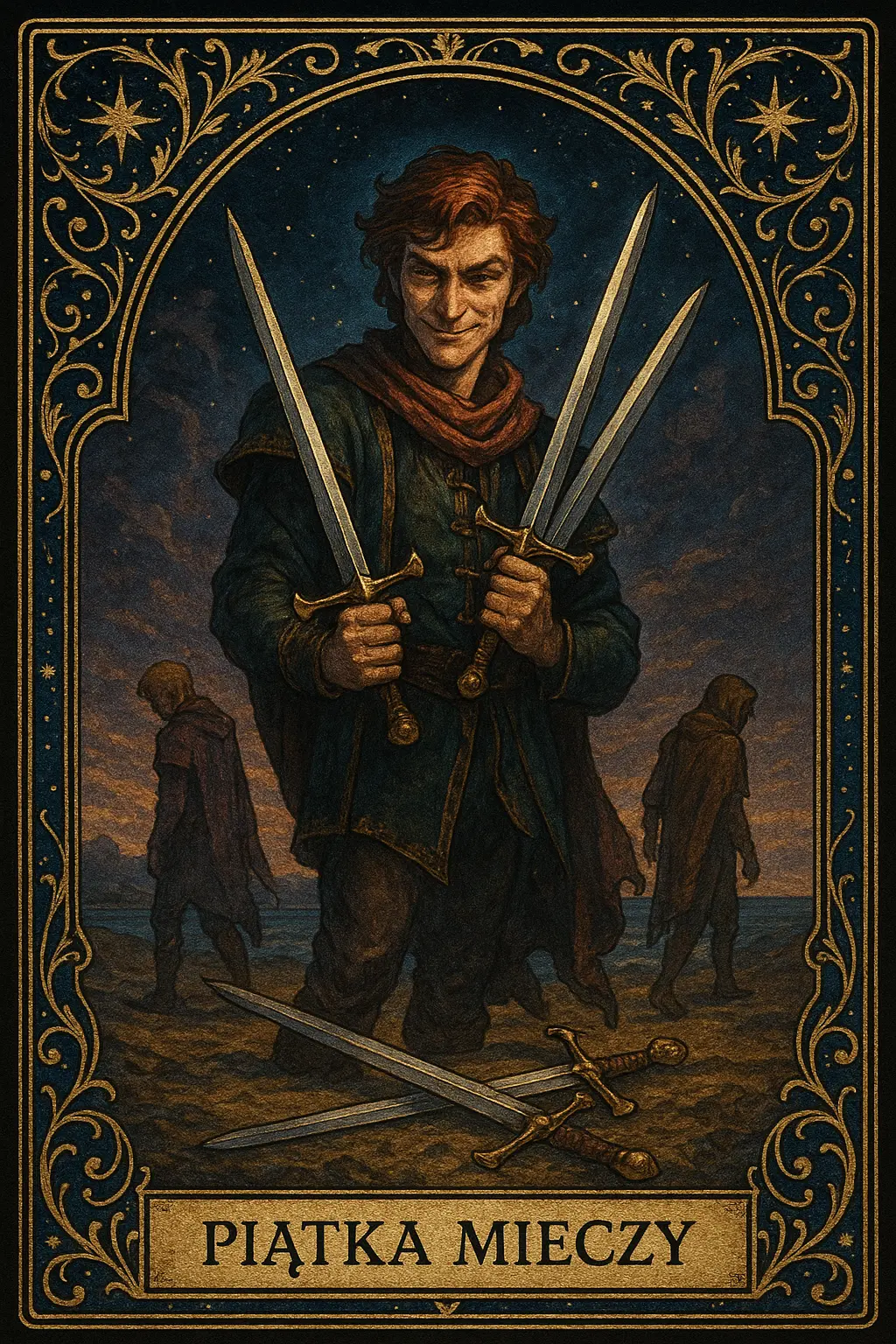 karta Piątka Mieczy tarot symbolika — pyrrusowe zwycięstwo i jego cena