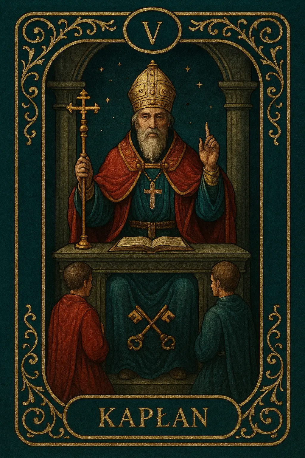 karta Kapłan tarot symbolika — błogosławieństwo i tradycja