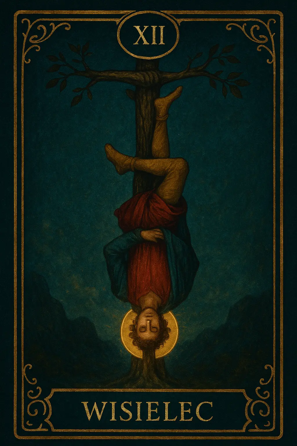 karta Wisielec tarot symbolika — odwrócona perspektywa