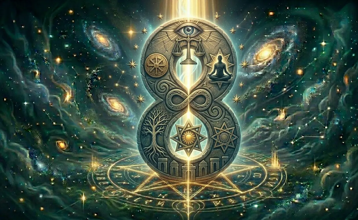 numerologiczna 8 symbolika — ósemka jako Saturn i Siła w Tarocie