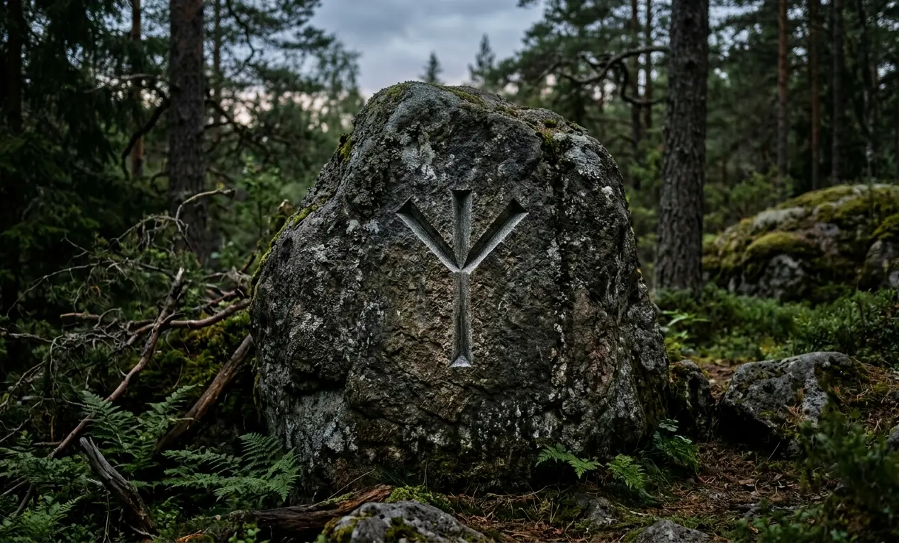 runa algiz symbolika ochrona instynkt polaczenie