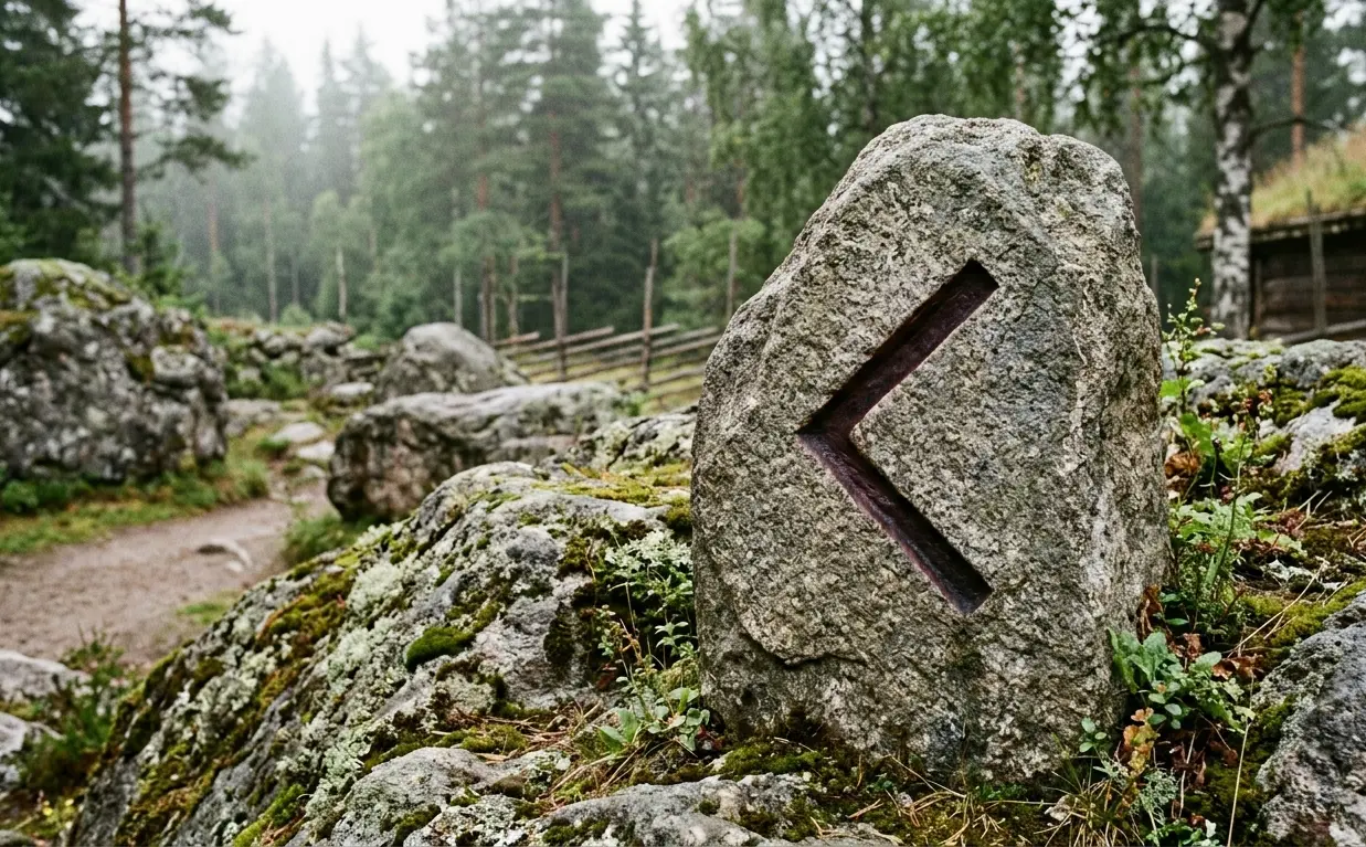 runa kenaz symbolika ogien tworczosc wiedza